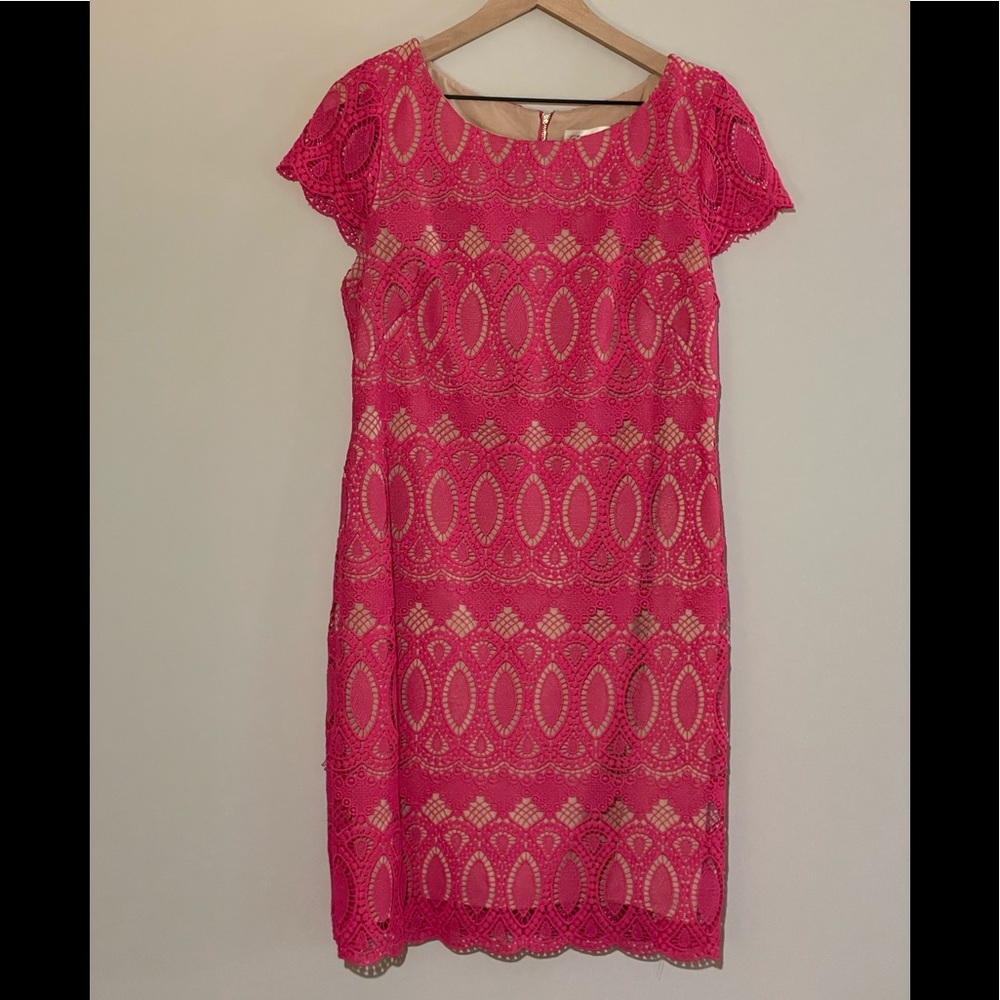 Eliza J pink lace dress size 10